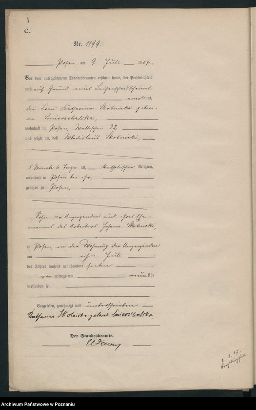 Obraz 6 z jednostki "Księga miejscowa zgonów tom III [Rejestr główny zgonów]"