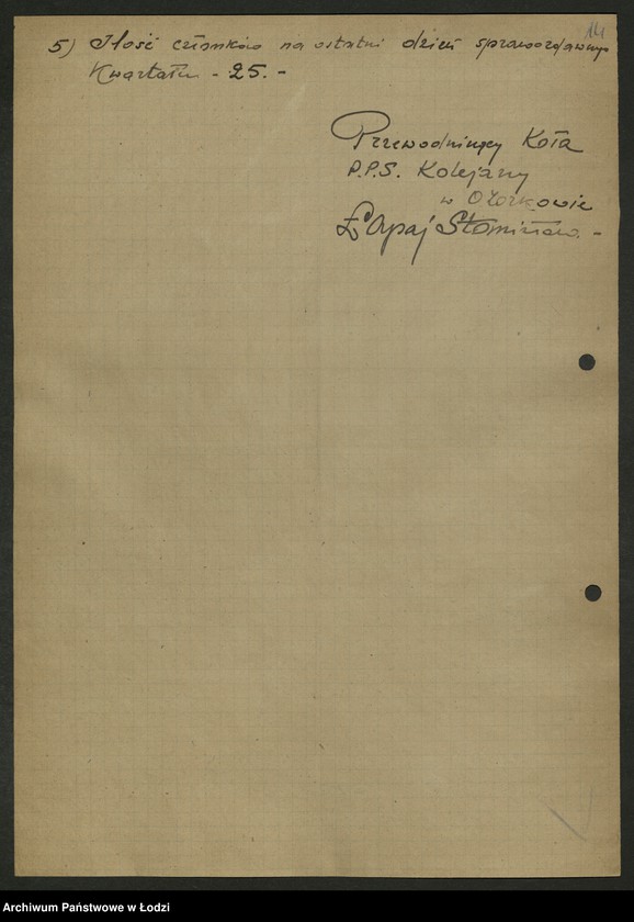 Obraz 15 z jednostki "Koło kolejowe PPS Ozorków- protokoły zebrań, protokoły [z narad] międzypartyjnych. [Sprawozdania]"
