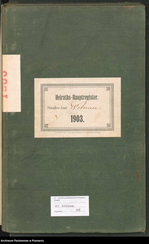 Obraz 3 z jednostki "Heiraths-Haupt-Register"