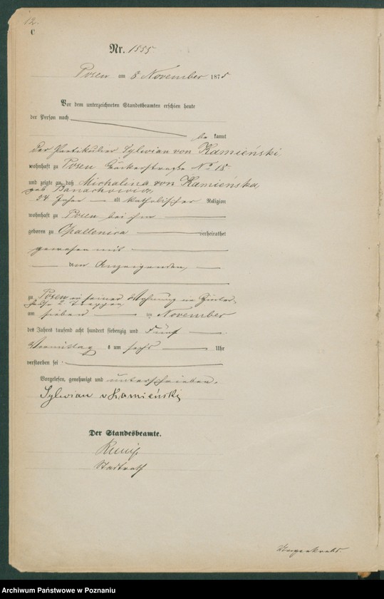 Obraz 13 z jednostki "Księga zgonów"