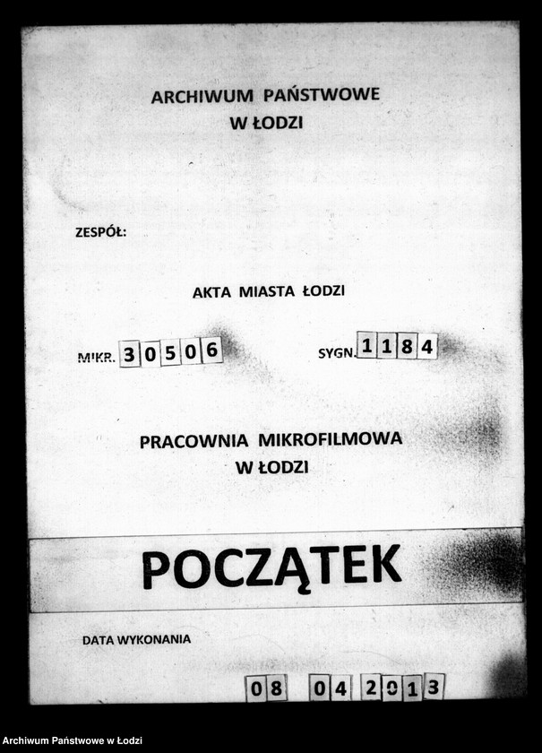 Obraz 1 z jednostki "Akta tyczące się ustanowienia opieki nad nieletnimi i sporządzenia spisu inwentarza pozostałości po zmarłym Wacławie Hurtich"