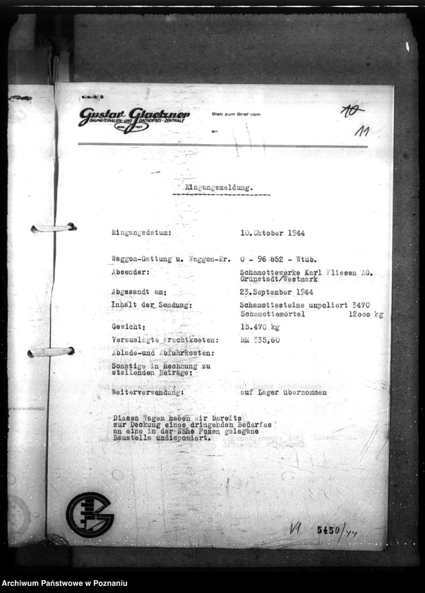 Obraz 15 z jednostki "Rückstandgüter. Behandlung und Verwertung - nicht Warschau. Erlasse, Sondervorschriften"