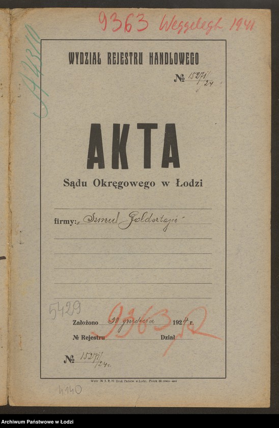 Obraz 2 z jednostki "Szmul Goldsztajn – sprzedaż naczyń kuchennych"
