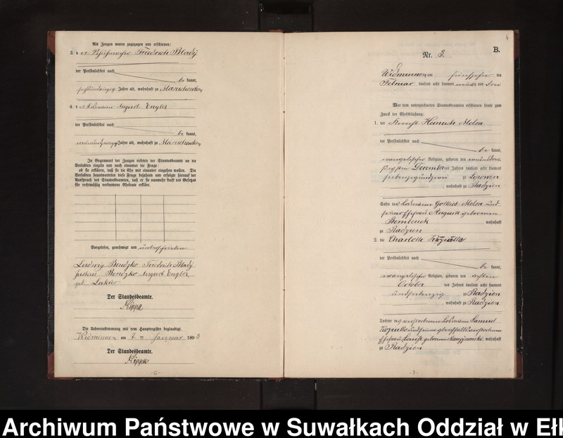 image.from.unit.number "Heiraths-Neben-Register des Preussischen Standes-Amtes Widminnen Kreis Loetzen"