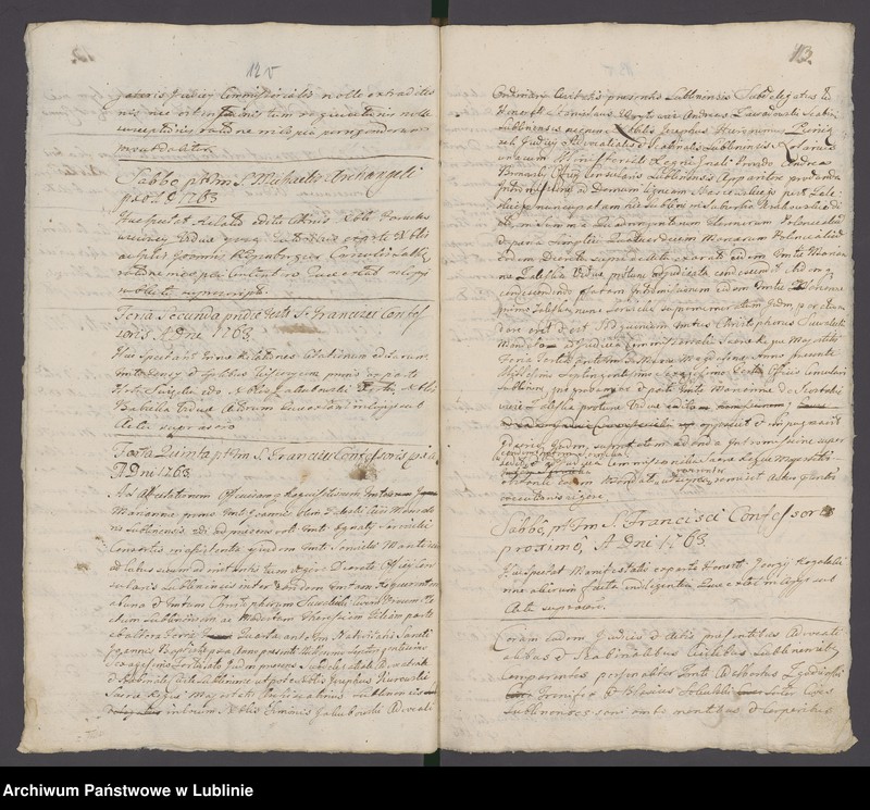 Obraz 15 z jednostki "Acta iudicii advocatialis et scabinalis civitatis SRM Lublinensis donationum, inscriptionum, roborationum, cessionum, oblatarum, relationum, manifestationum ac aliarum"