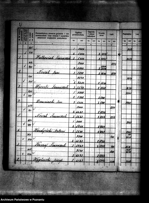 Obraz 6 z jednostki "Rejestr pomiarowy gruntów przymusowej parcelacji majątku Ląd powiatu konińskiego"
