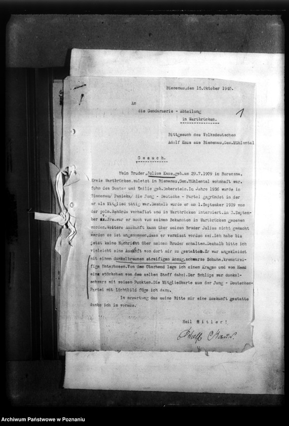 Obraz 5 z jednostki "Julius Kaus aus Mühlental (Izbica), Kreis Warthbrücken (Koło)"