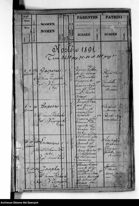 image.from.unit.number "Parafia: Kozłów. Dekanat: Brzeżany. Księga metrykalna urodzeń, ślubów i zgonów dla miasta Kozłów i wsi: Dmuchawiec, Horodyszcze*, Pokropiwna, Słobódka, Taurów**, Zabojki***."