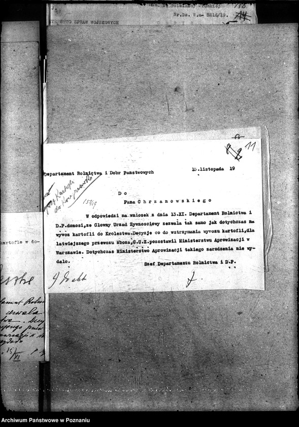 Obraz 15 z jednostki "Sprawy szczegółowo-administracyjne Aprowizacja Kongresówki"