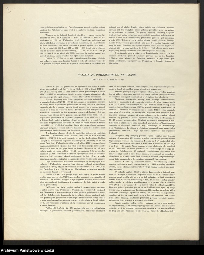 Obraz 5 z jednostki "Atlas szkolnictwa powszechnego Rzeczypospolitej Polskiej. Opracował Marian Falski, Warszawa 1929"