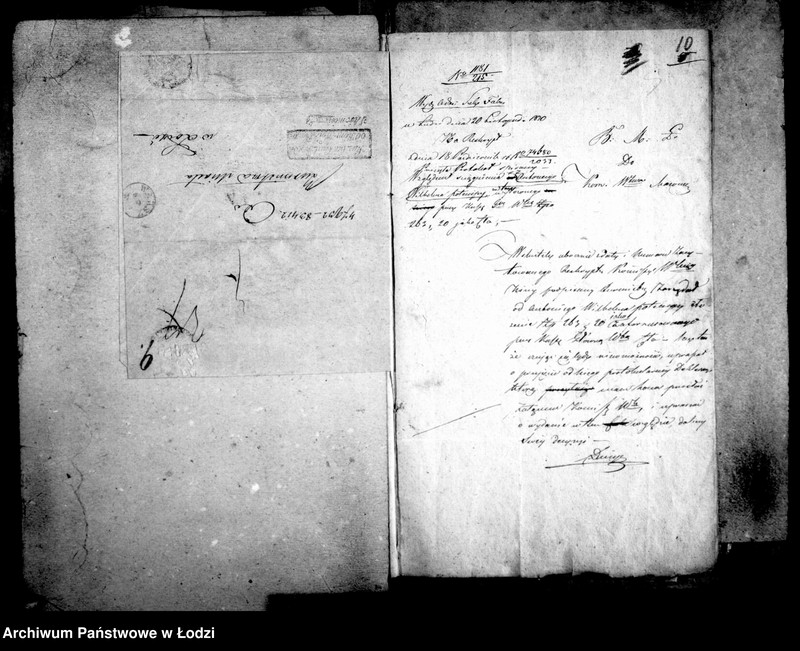 Obraz 11 z jednostki "Akta ławnika czynnego osady fabrycznej Łódka tyczące się zakładu fabrykanta pana Potempy "