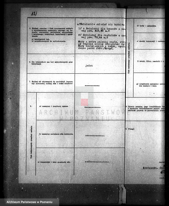 image.from.unit.number "Zatwierdzenie projektu zakładu przemysłowego /Rzeźni/ nr 460 własność Magistratu m. Krotoszyna"