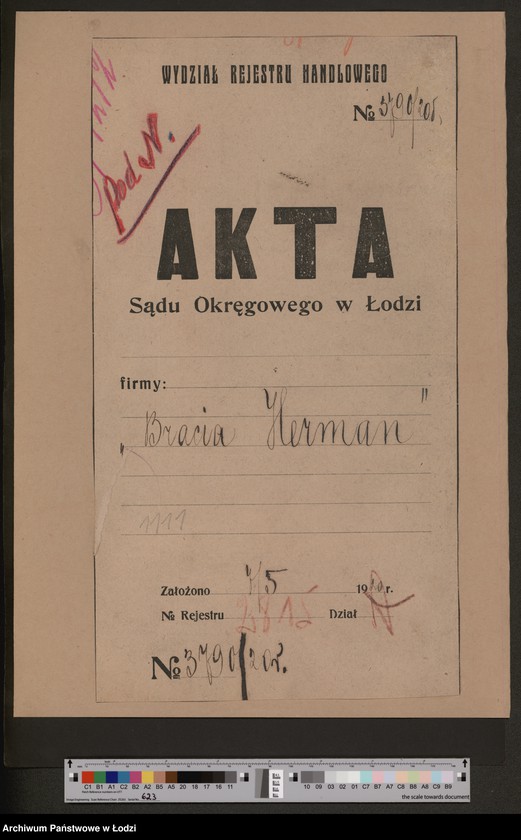 Obraz 2 z jednostki "Bracia Herman – fabryka i handel towarami włóknistymi spółka komandytowa"