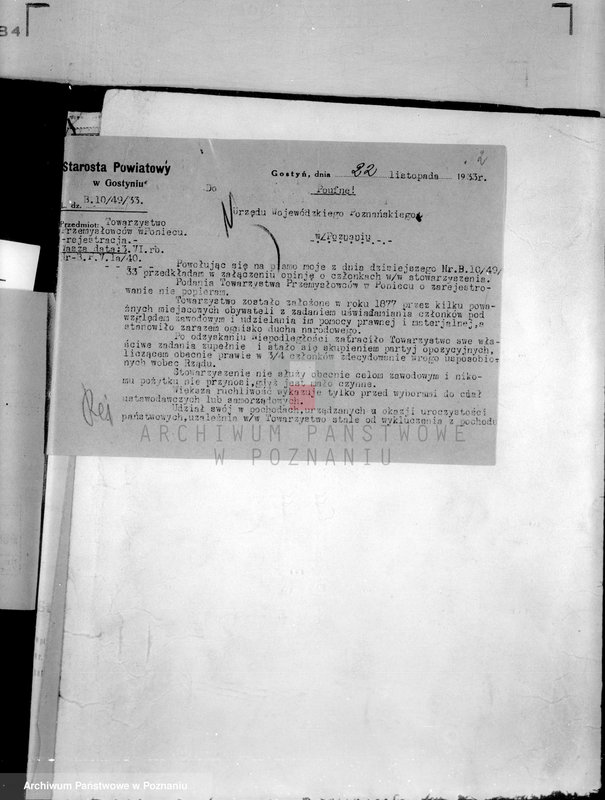 Obraz 6 z jednostki "/Towarzystwo Przemysłowe w Poniecu powiatu gostyńskiego/"