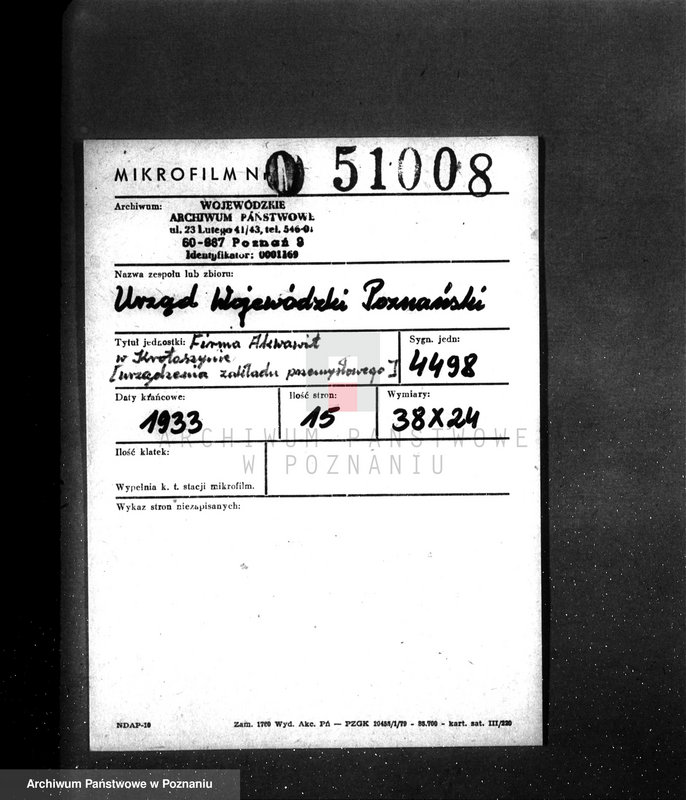 Obraz 2 z jednostki "Firma Akwawit w Krotoszynie /urządzeni zakładu przemysłowego/"