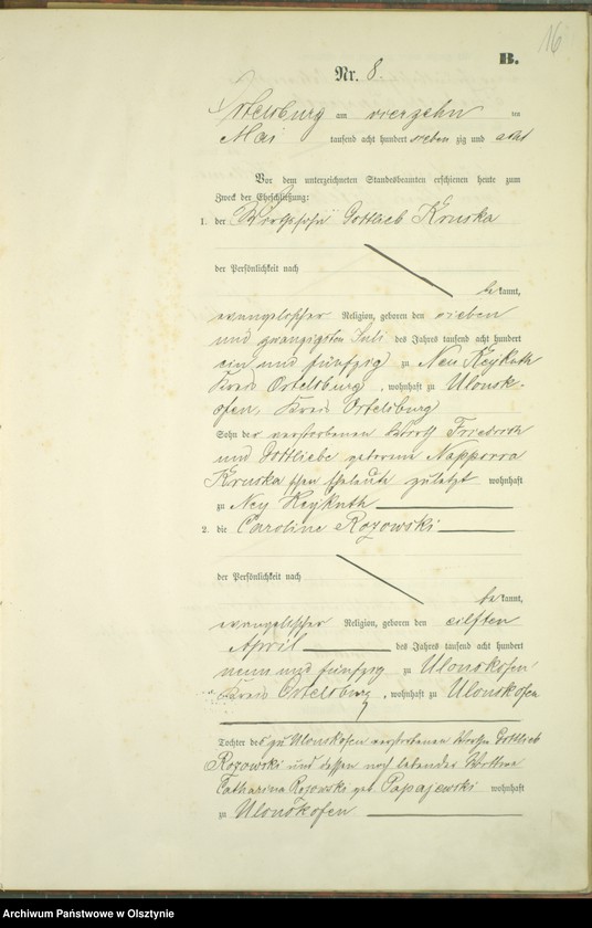 image.from.unit.number "Heiraths-Haupt Register Nr 1 - 21"