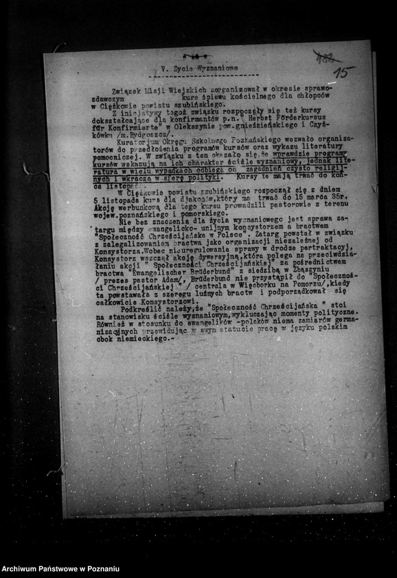Obraz 19 z jednostki "Sprawozdania z życia mniejszości narodowych za miesiące październik, listopad, grudzień 1934 r."
