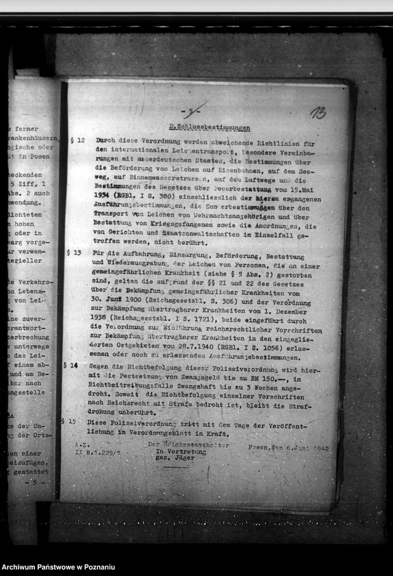 Obraz 16 z jednostki "Leichenwesen. Genuss von Äther. Ungenügend begrabene Leichen polnischer Soldaten. Feuerbestattungsverein"