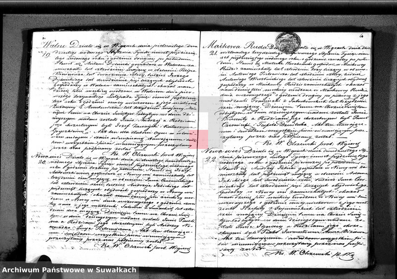 Obraz 8 z jednostki "Duplikat akt urodzonych, zaślubionych i zmarłych parafii wigierskiej z roku 1857"