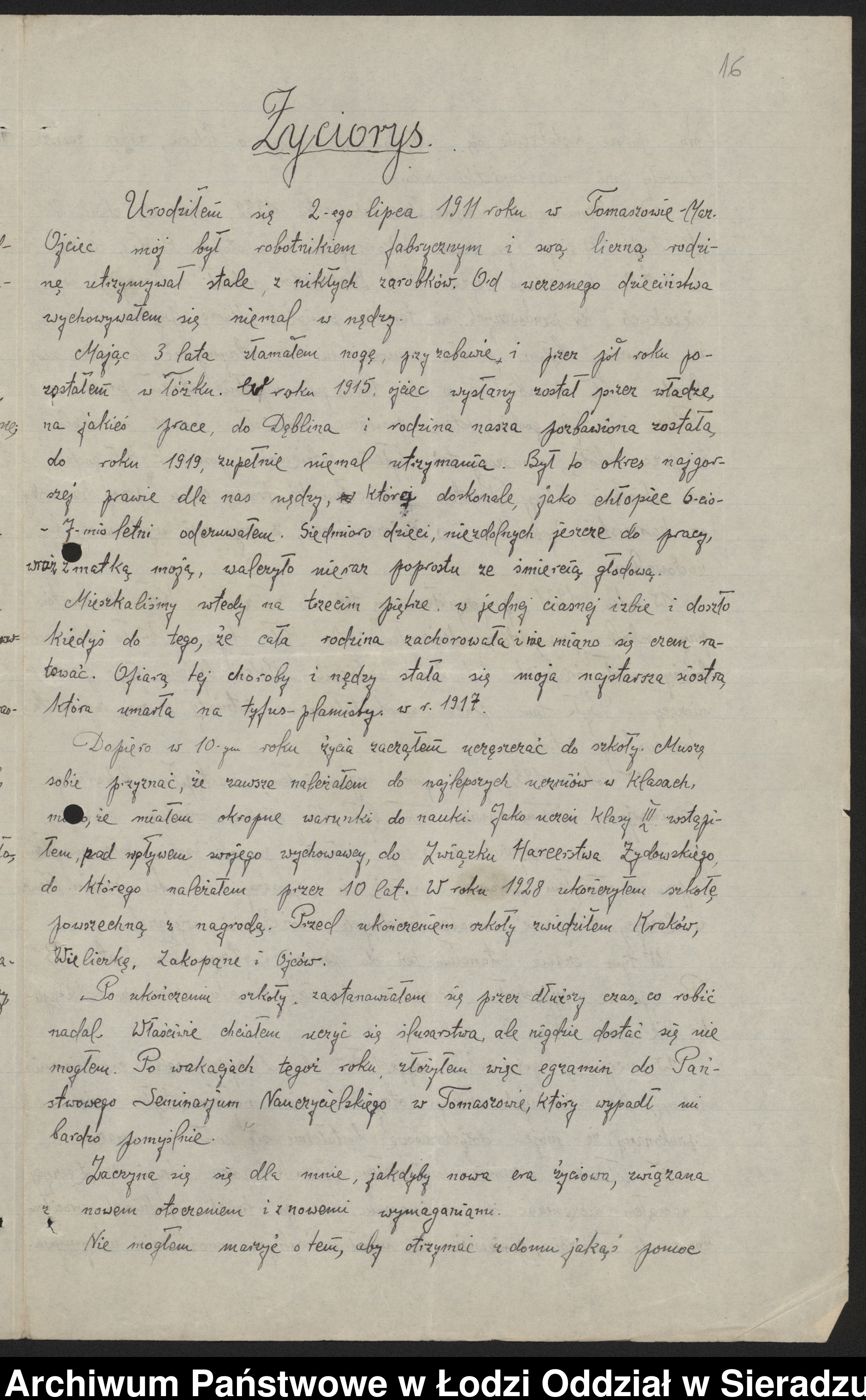 Skan z jednostki: Akta osobiste. Moszek Wajsberg