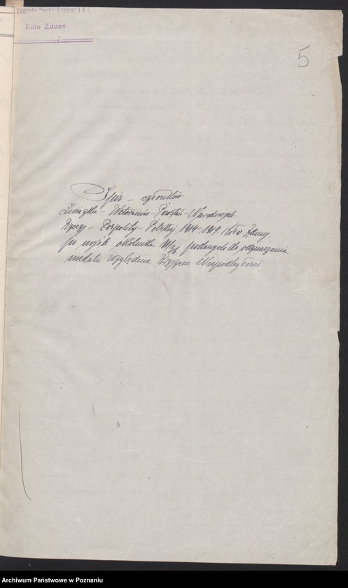 Obraz 8 z jednostki "Zduny, powiat Krotoszyn - akta koła."