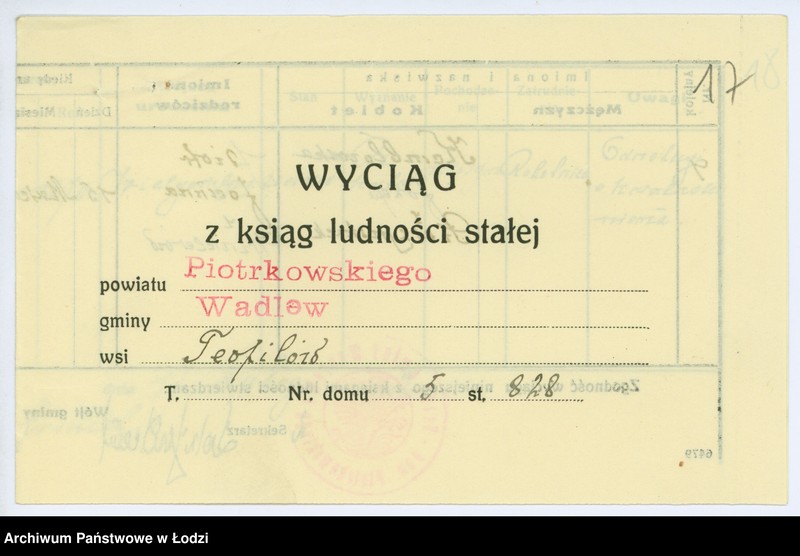 image.from.unit.number "Dokumenty do rejestru mieszkańców Rudy Pabianickiej. Kebsch Helena - Kühnel Olga"