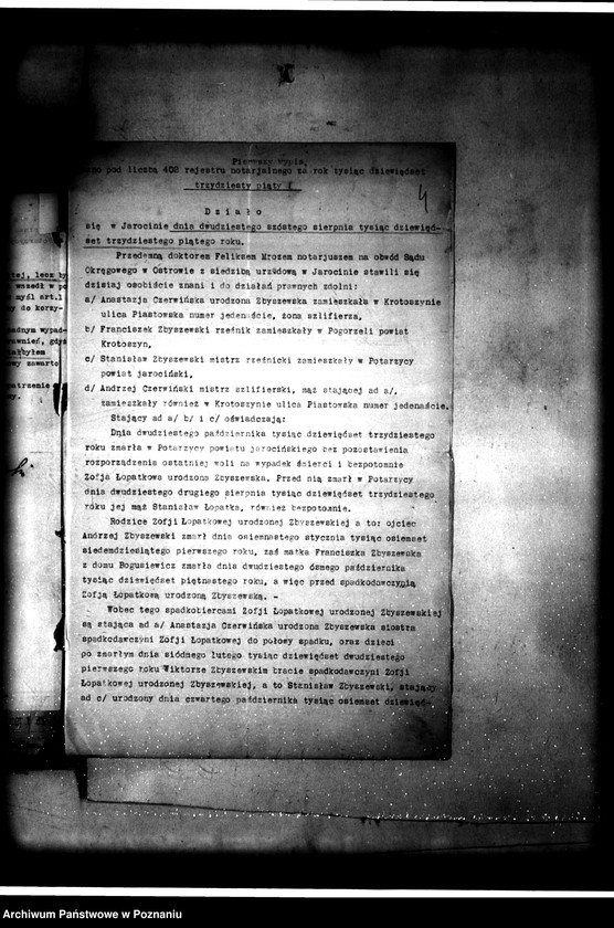 Obraz 7 z jednostki "Wykup gruntu dzierżawnego przez Stanisława Zbyszewskiego od Ludwika Chrystiana Stolberg-Wernigorode z majątku Potarzyce powiatu jarocińskiego"