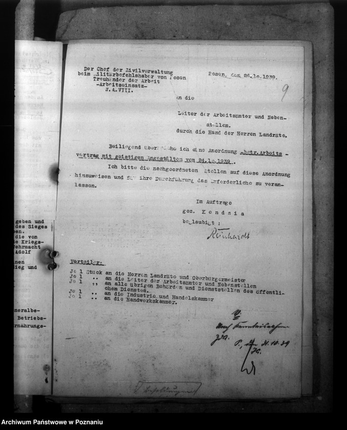 Obraz 13 z jednostki "Regelung des Dienstverhältnisses der Gefolgschaftsmitglieder im Gebiet Posen. Alters- und Hinterbliebenenversorgung. Entfernung der Polen ausdem öffentlichen Dienst"