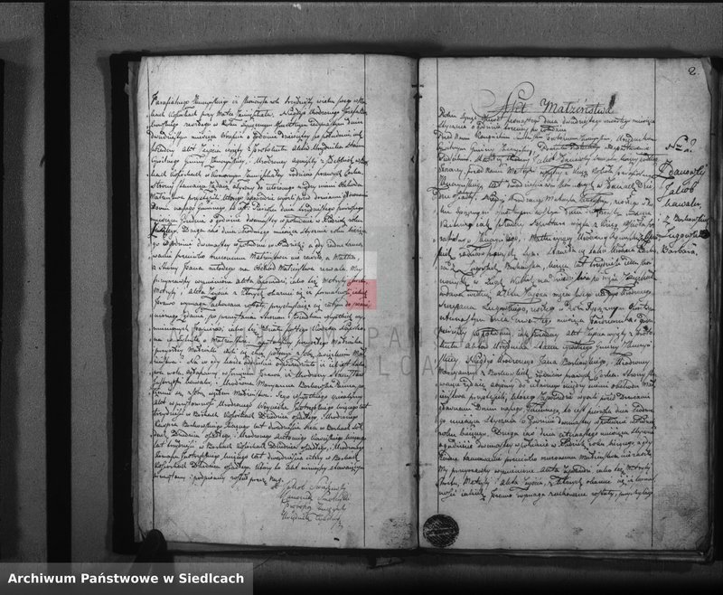 Obraz z jednostki "Akta małżeństw"