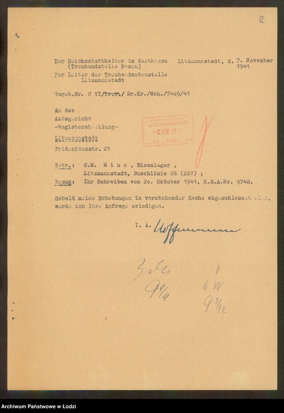 Obraz 14 z jednostki "Szlama Majer Minc- sprzedaż żelaza"