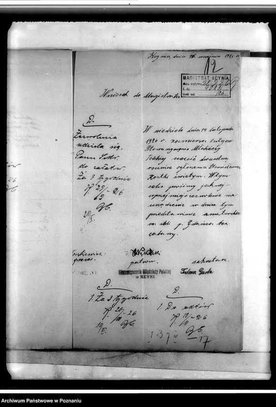 Obraz 16 z jednostki "Korespondencja w sprawach organizacyjnych i personalnych Towarzystwa"