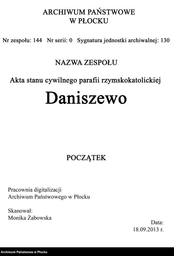 Obraz 3 z jednostki "Akta urodzeń, małżeństw i zgonów"