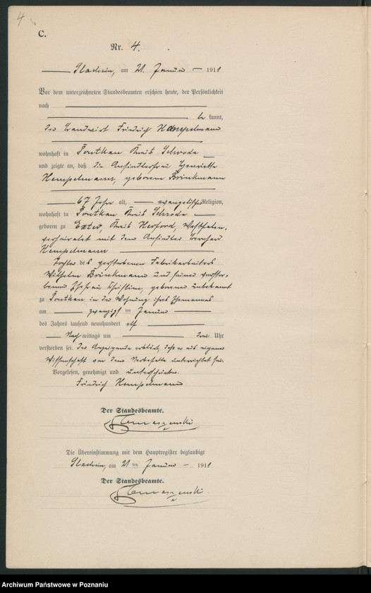 Obraz 7 z jednostki "Sterbe-Neben-Register"