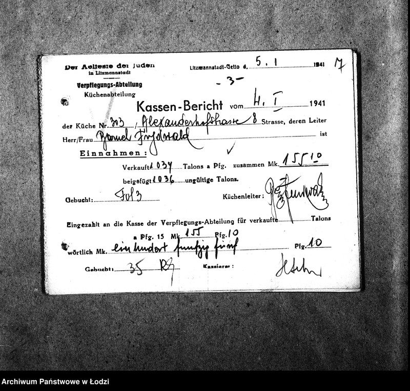 Obraz 10 z jednostki "[Kuchnia nr 303, ul. Limanowskiego 8. Kuchnia, ul. Limanowskigo 22. Kuchnia nr 305, ul. Limanowskiego 26. Kuchnia nr 341, ul. Limanowskiego 28. Działalność kuchni, personel, konsumenci, kontrole]"