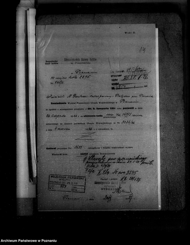 Obraz 18 z jednostki "Tartak parowy w Palędziu powiat poznański M. Garstecki nr woj. 2295"