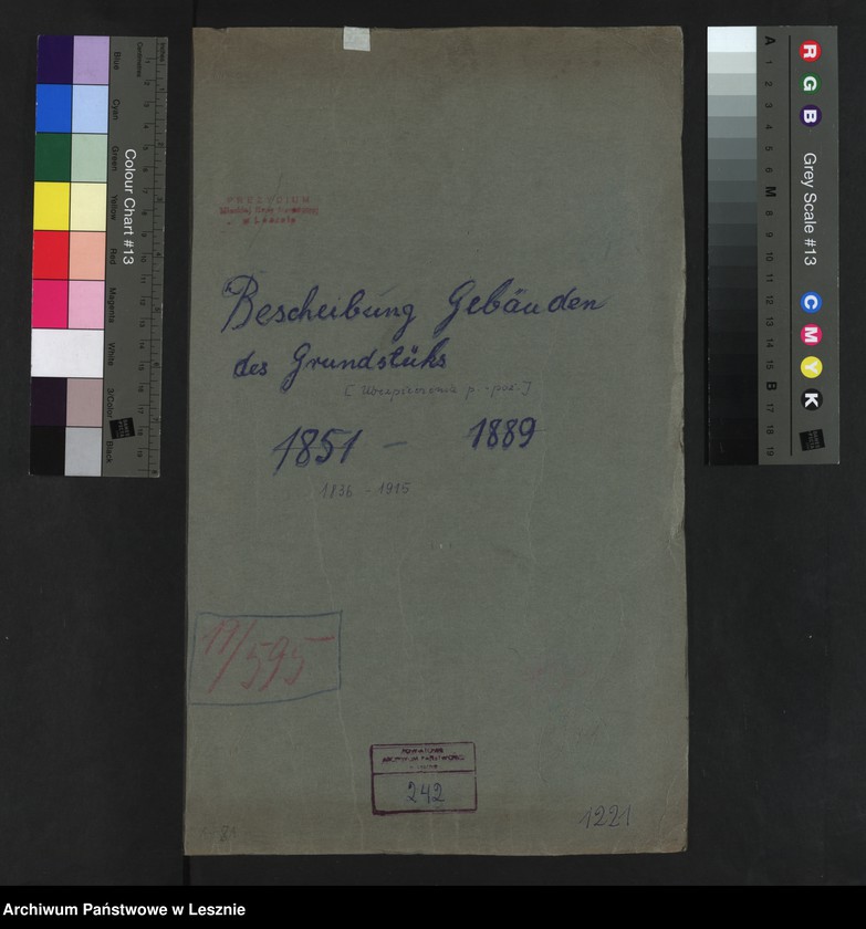 Obraz 2 z jednostki "[Beschreibung von Gebäuden des Grundstücks /ubezpieczenia przeciwpożarowe/]"