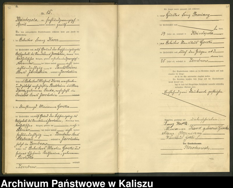 Obraz 18 z jednostki "[Księga małżeństw]"
