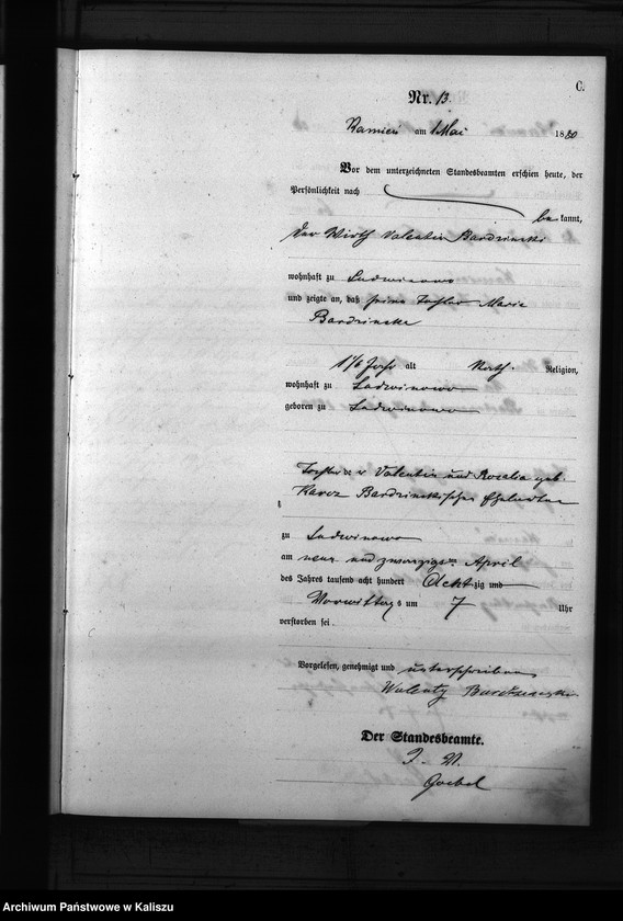 Obraz 16 z jednostki "[Księga zgonów]"