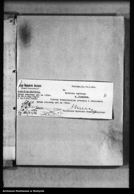 image.from.unit.number "Wykazy rzeczowe akt na 1950 r"