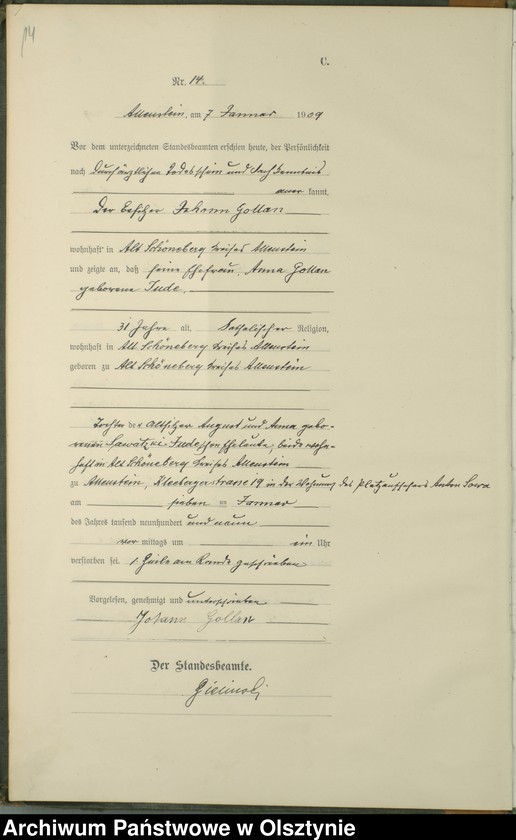 image.from.unit.number "Sterbe-Haupt-Register Nr 1-533"