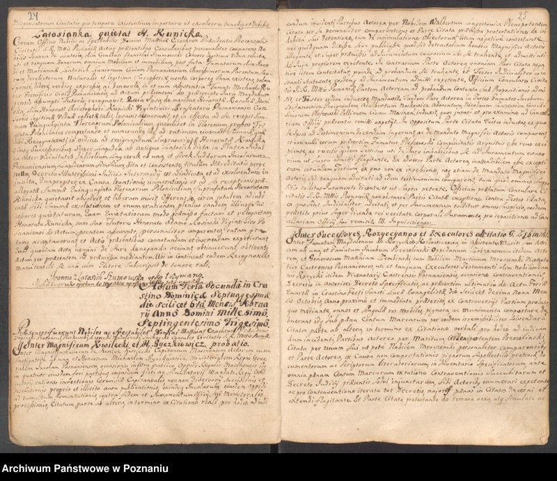 Obraz 18 z jednostki "Sub felici regimine nobilis et spectabilis domini Mathiae Czochron, notariatu excellentis et nobilis Joannis Barszczewski utriusque iuris doctoris, apostolici et officii praesentis notarii liber actorum officii consularis."