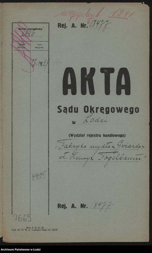 Obraz 2 z jednostki "Henryk Fogelbaum – „Gwiazda” – fabryka mydła"