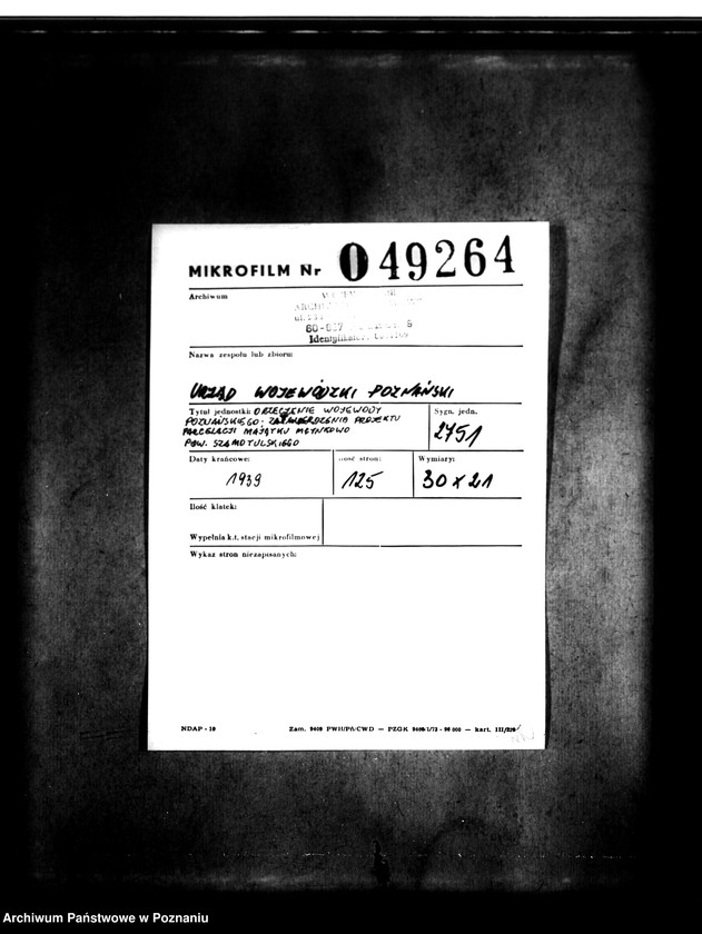 image.from.unit.number "Orzeczenie wojewody poznańskiego, zatwierdzenie projektu parcelacji majątku Młynkowo powiatu szamotulskiego"
