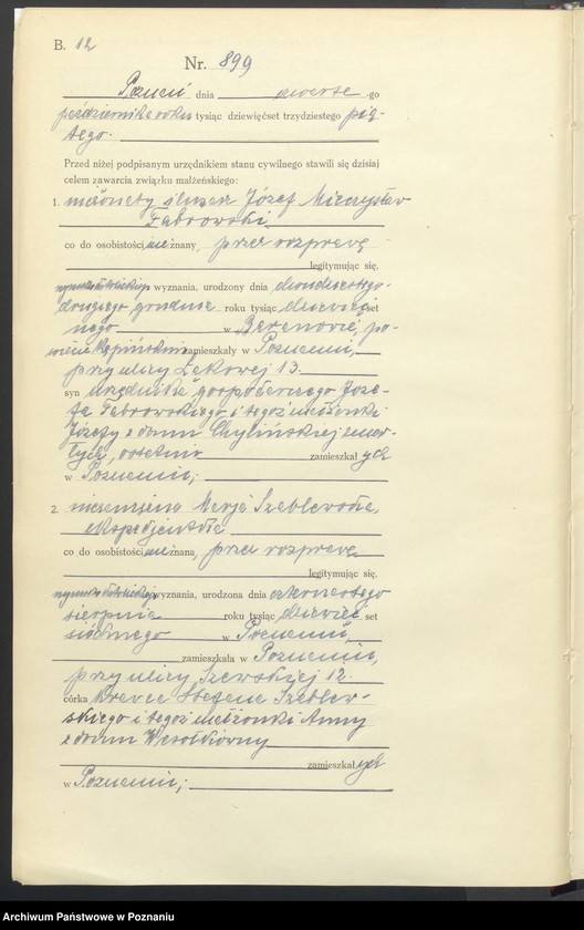 Obraz 14 z jednostki "Księga miejscowa małżeństw tom IV [Rejestr główny małżeństw]"