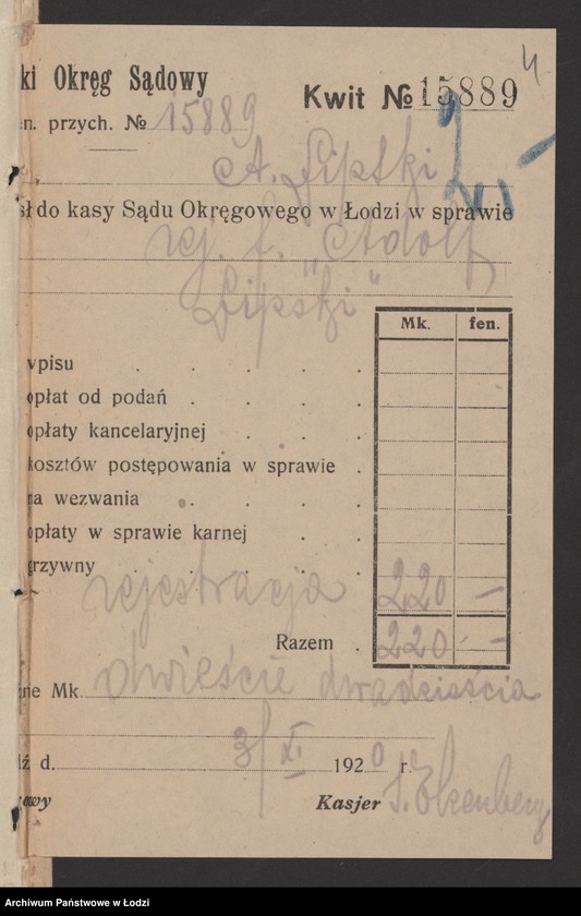 Obraz 6 z jednostki "Adolf Lipski- sprzedaż towarów manufakturowych"