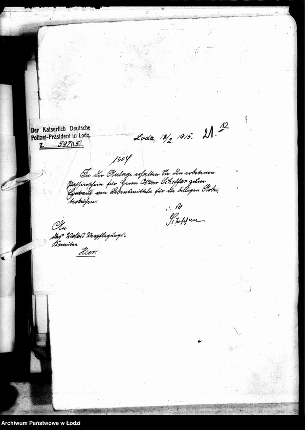 Obraz 15 z jednostki "Listy Guberni i Prezydium Policji do Sekcji Zaprowiantowania Miasta"