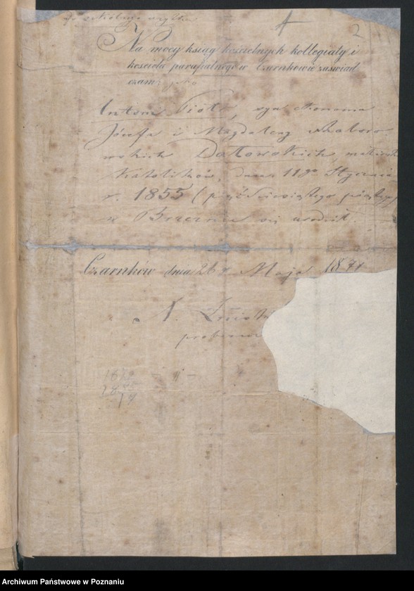 Obraz 4 z jednostki "Die von den Verlobten beizubriegenden Urkunden"