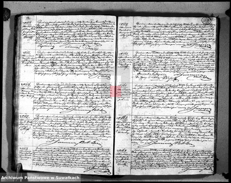 image.from.unit.number "Księga duplikat urodzonych, zaślubionych i umarłych urzędnika stanu cywilnego, parafii suwalskiey na rok 1835"