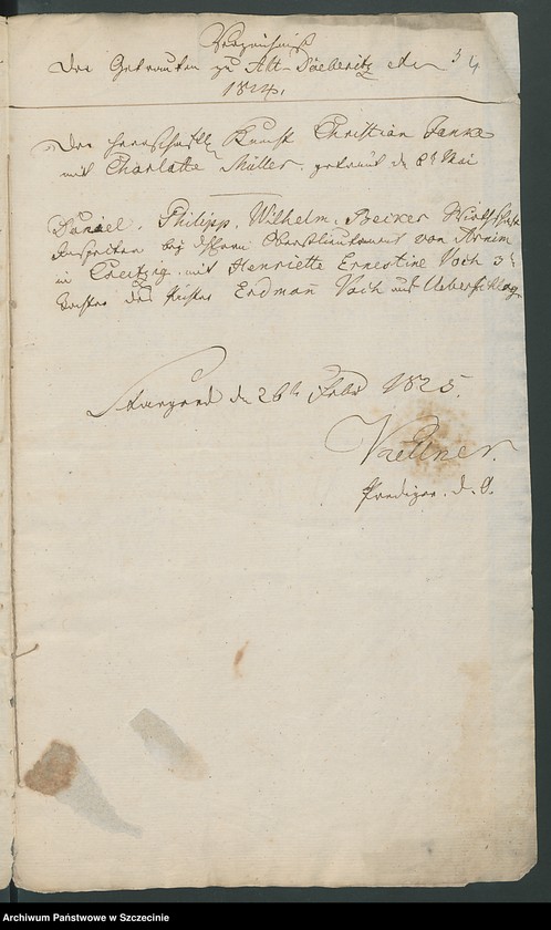 image.from.unit.number "Acta Generalia. Des Patrimonial Gerichts zu Döberitz [Dobrzyca] enthaltend die eingereichten Extracte aus den Kirchenbüchern wegen der seit den 1.sten Januar 1824. geborenen, gesorbenen und getrauten Personen. Bis 1846."