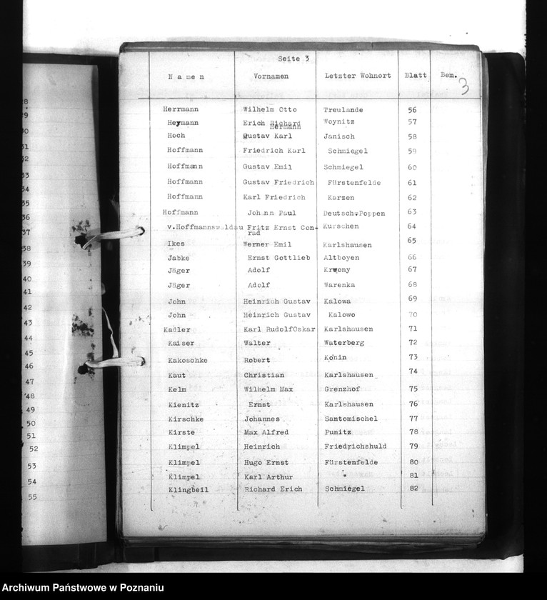 Obraz 7 z jednostki "Wykazy miejscowych Niemców, którzy zginęli w 1939 roku. Kreis Turek"